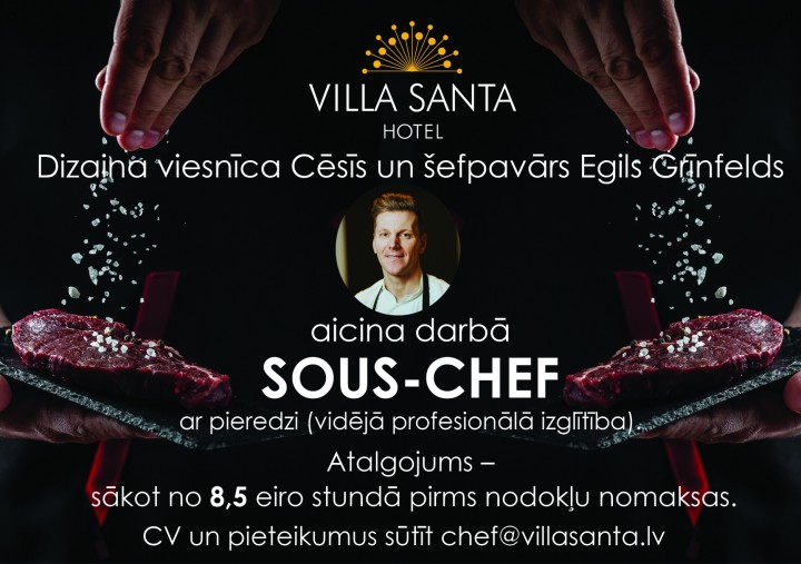 Aicinām darbā Sous Chef!